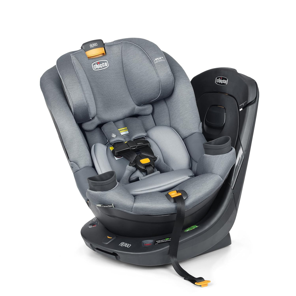 New Chicco Fit360 ClearTex Rotating Convertible Car Seat (Titanium/Grey) - Kidsy