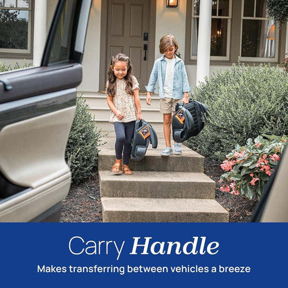 New Chicco GoFit ClearTex Plus Backless Booster Car Seat (Obsidian/Black) - Kidsy