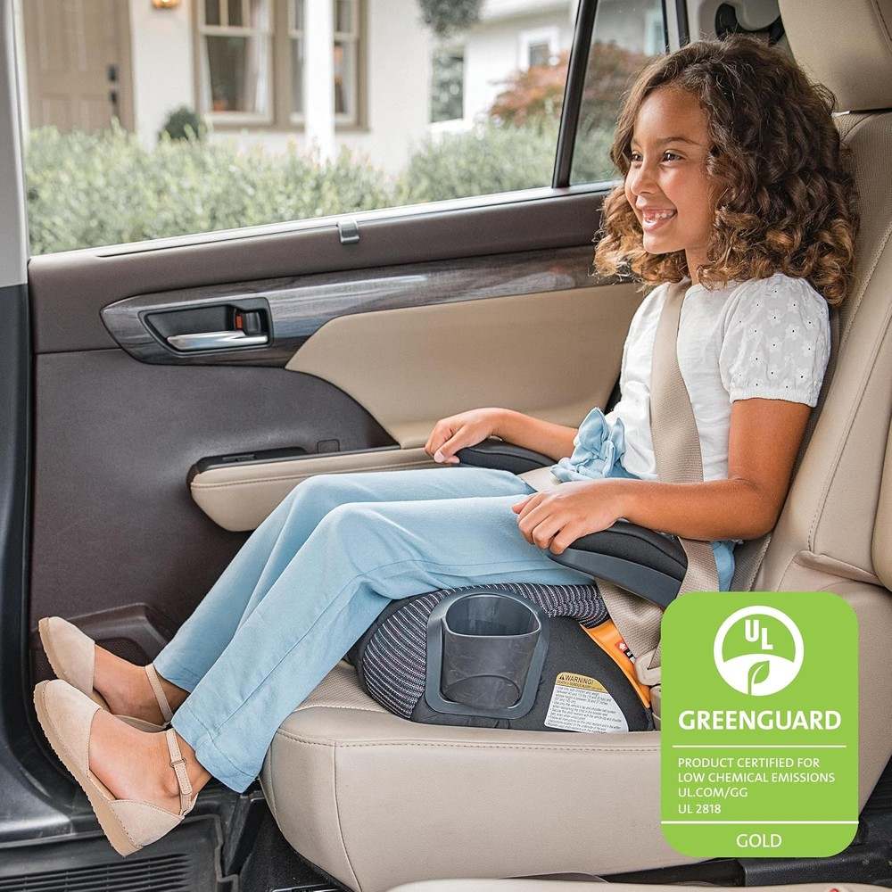 New Chicco GoFit ClearTex Plus Backless Booster Car Seat (Obsidian/Black) - Kidsy