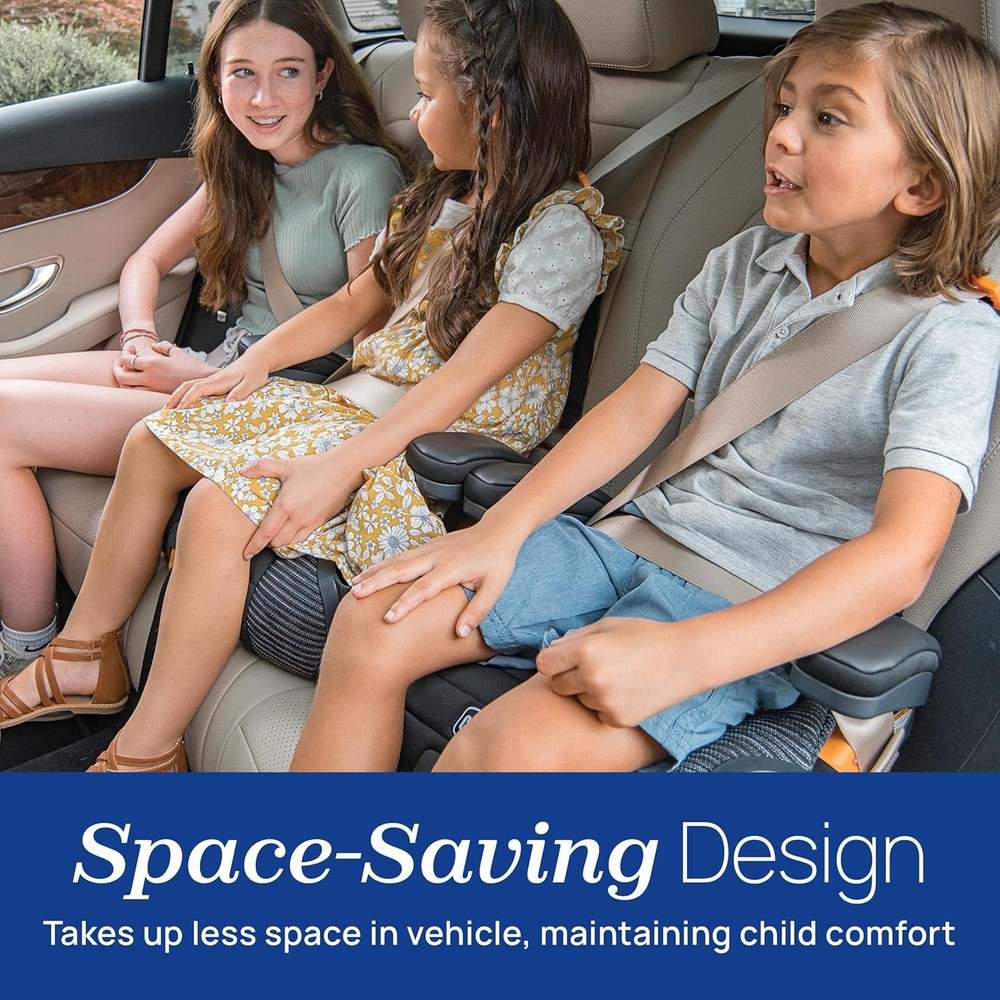 New Chicco GoFit ClearTex Plus Backless Booster Car Seat (Obsidian/Black) - Kidsy