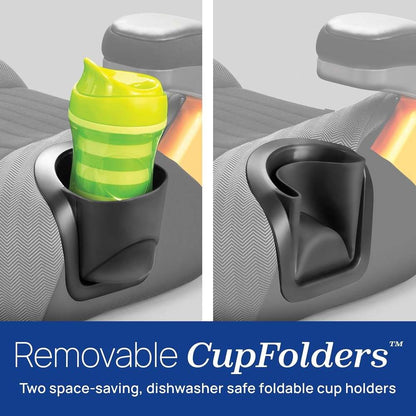 New Chicco GoFit ClearTex Plus Backless Booster Car Seat (Obsidian/Black) - Kidsy