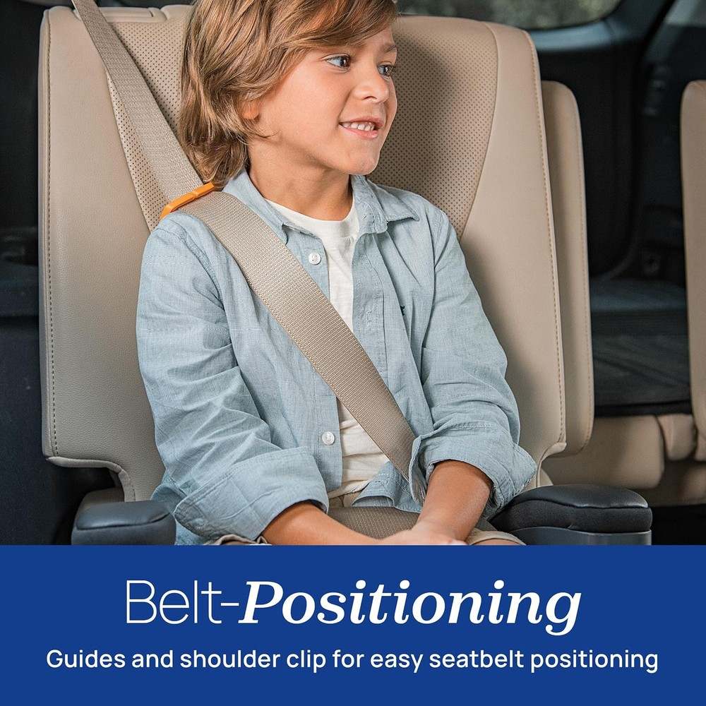 New Chicco GoFit ClearTex Plus Backless Booster Car Seat (Obsidian/Black) - Kidsy