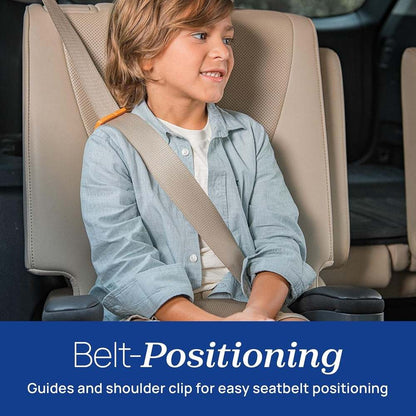 New Chicco GoFit ClearTex Plus Backless Booster Car Seat (Obsidian/Black) - Kidsy