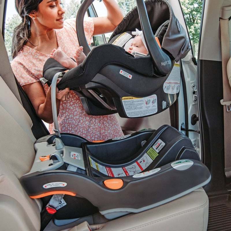 New Chicco KeyFit 30 ClearTex Infant Car Seat and Base - Pewter - Kidsy