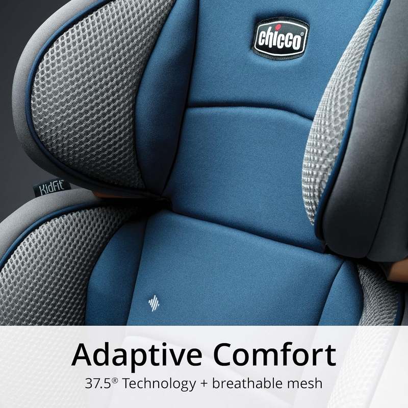 New Chicco KidFit Adapt Plus 2 - in - 1 Belt - Positioning Booster Car Seat (Ember/Black) - Kidsy