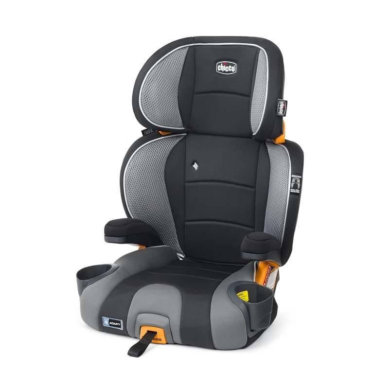 New Chicco KidFit Adapt Plus 2 - in - 1 Belt - Positioning Booster Car Seat (Ember/Black) - Kidsy