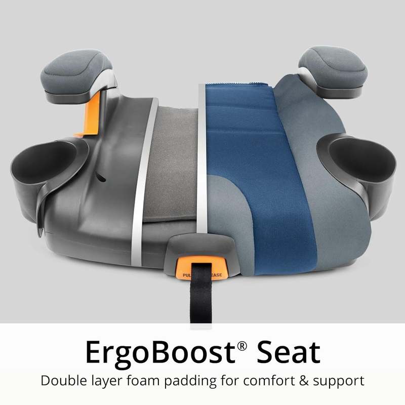 New Chicco KidFit Adapt Plus 2 - in - 1 Belt - Positioning Booster Car Seat (Ember/Black) - Kidsy