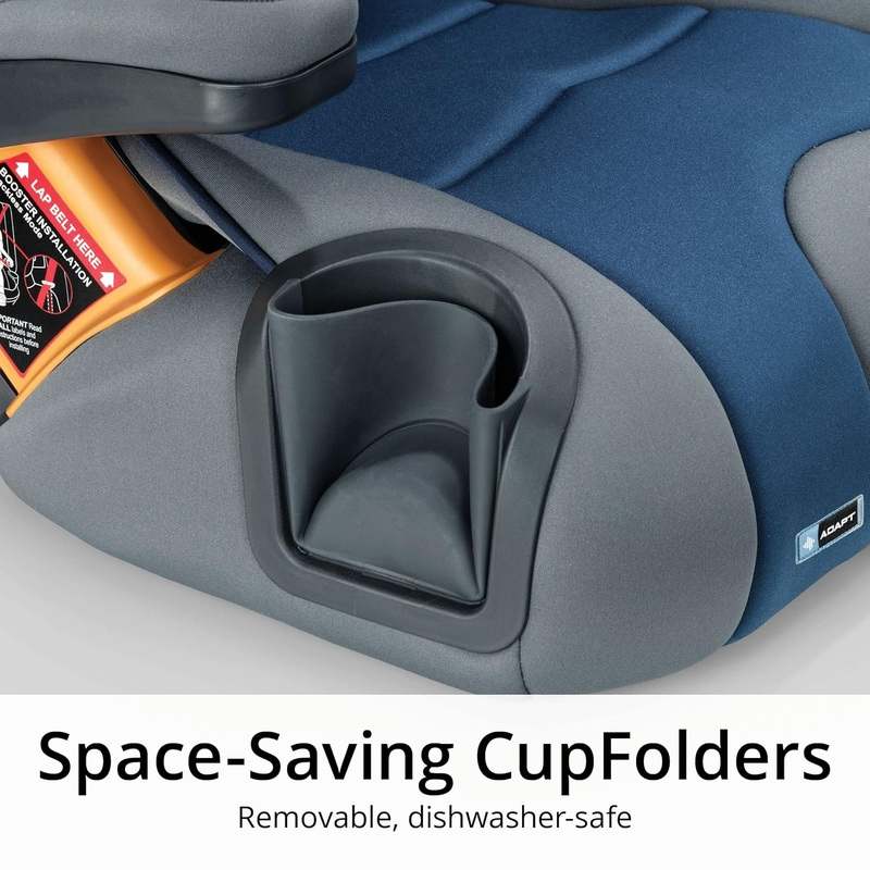 New Chicco KidFit Adapt Plus 2 - in - 1 Belt - Positioning Booster Car Seat (Ember/Black) - Kidsy