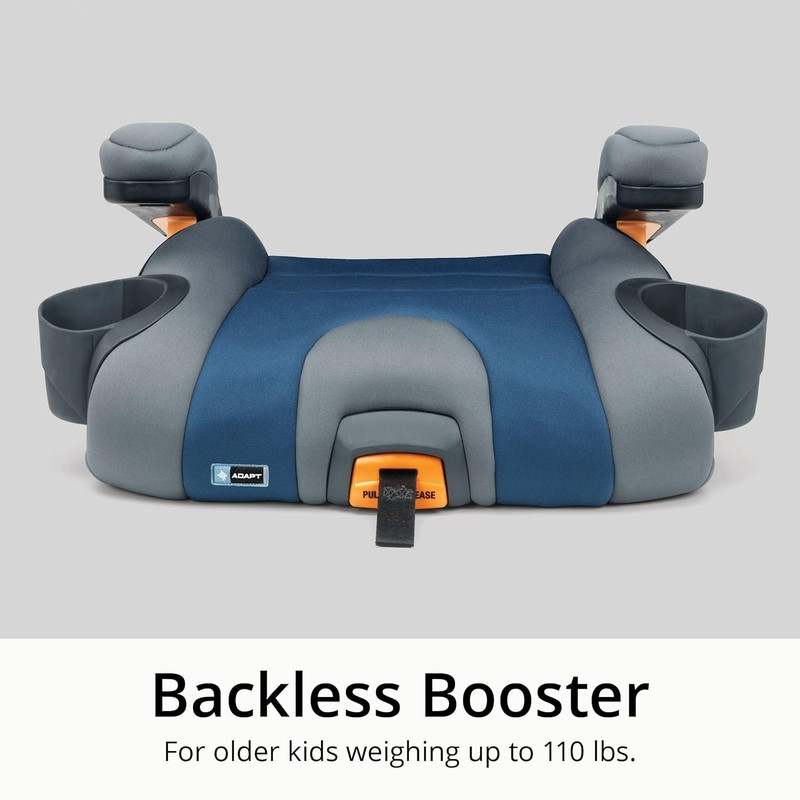 New Chicco KidFit Adapt Plus 2 - in - 1 Belt - Positioning Booster Car Seat (Ember/Black) - Kidsy