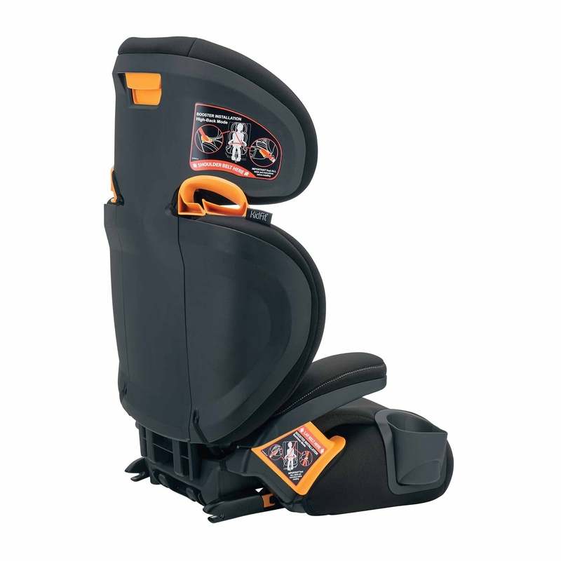 New Chicco KidFit ClearTex Plus 2 - in - 1 Booster Car Seat (Obsidian Black) - Kidsy