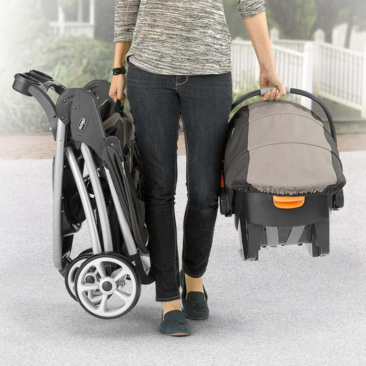 New Chicco Viaro Travel System with KeyFit30 Infant Car Seat (Black) - Kidsy