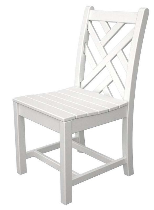 New Chippendale White All - Weather Outdoor Dining Side Chair (2 Pack) - Kidsy