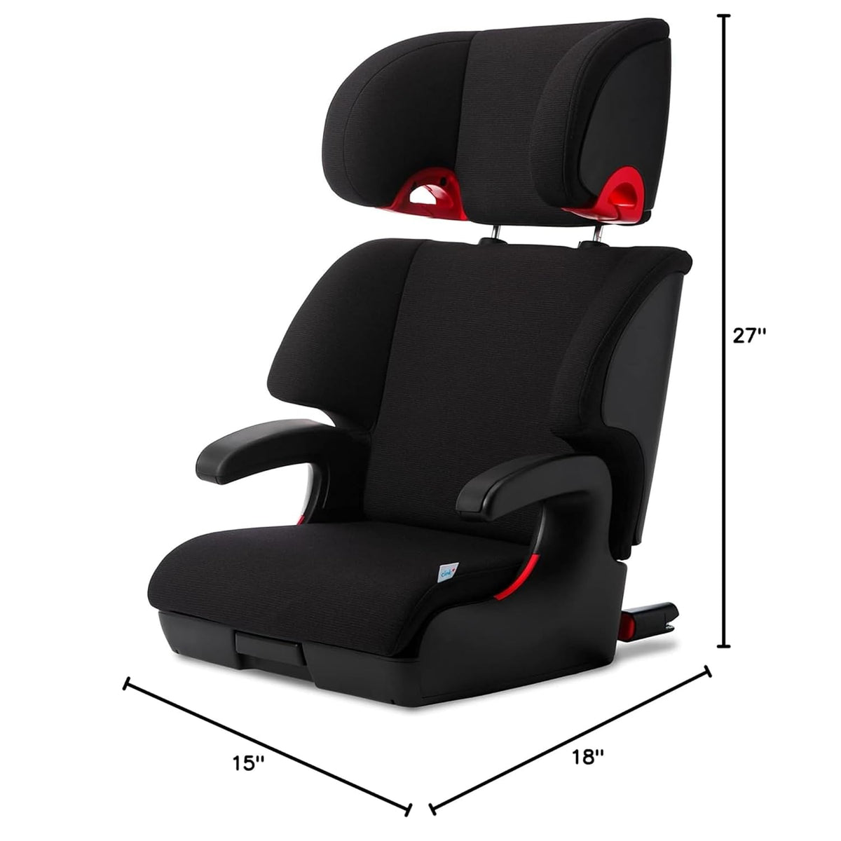 New Clek Oobr High Back Booster Seat Flame Retardant-Free Fabric (Railroad Ziip) - Kidsy