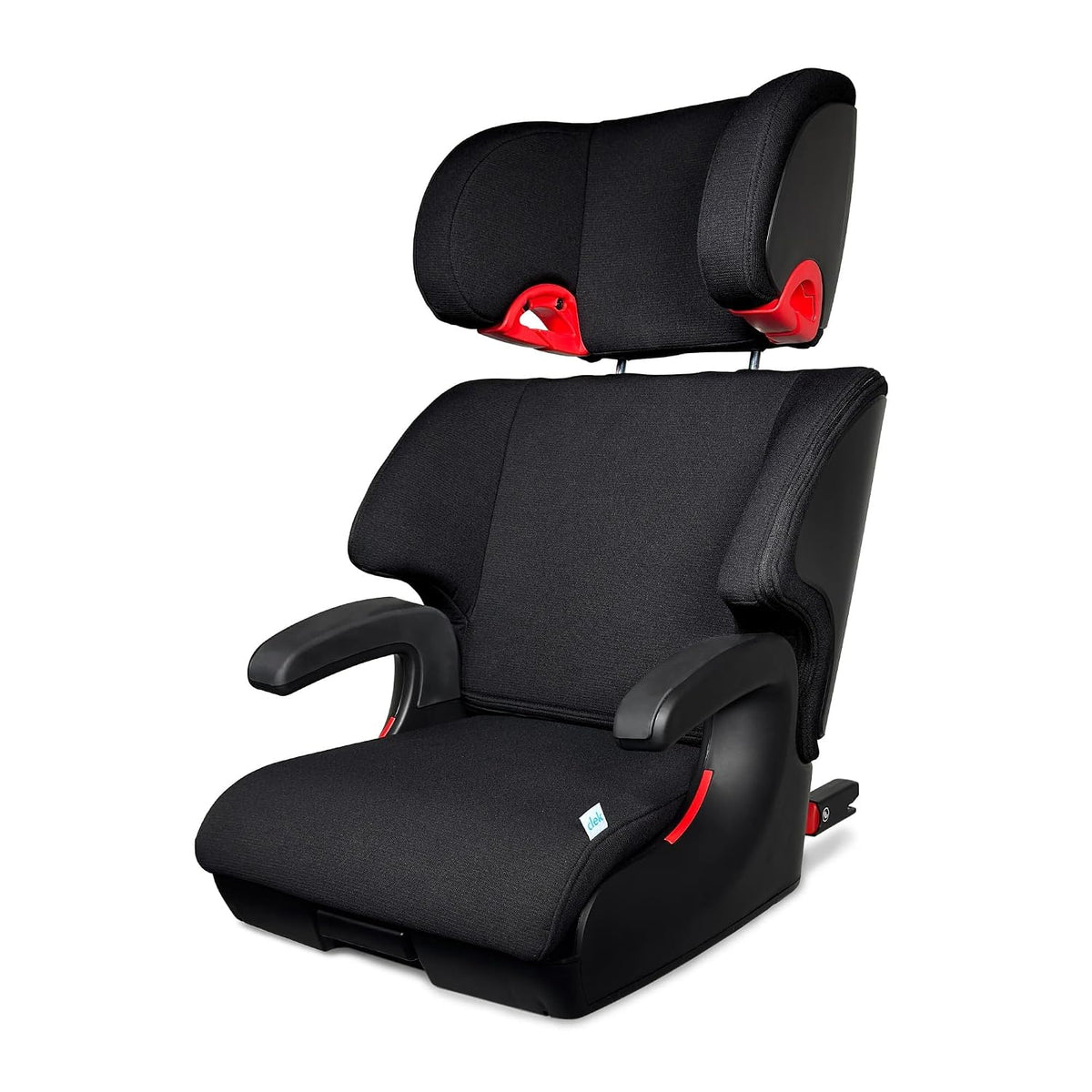 New Clek Oobr High Back Booster Seat Flame Retardant-Free Fabric (Railroad Ziip) - Kidsy
