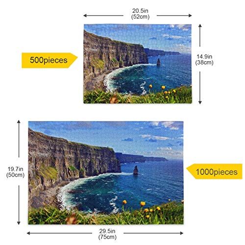New Cliffs of Moher Ireland 500 Piece Jigsaw Puzzle - Kidsy