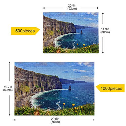 New Cliffs of Moher Ireland 500 Piece Jigsaw Puzzle - Kidsy