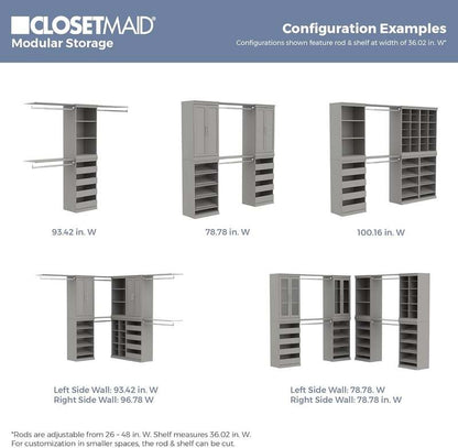 New ClosetMaid Modular Storage Shelf & Hang Rod Kit (Taupe) - Kidsy