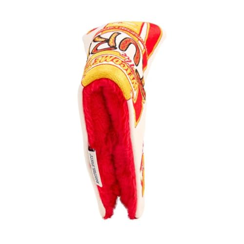 New CMC Design Golf Club Cover - Putter 'Barstool Golf The Turn' in Berry Color with Plush Interior and Faux Leather - for Golfers - Kidsy
