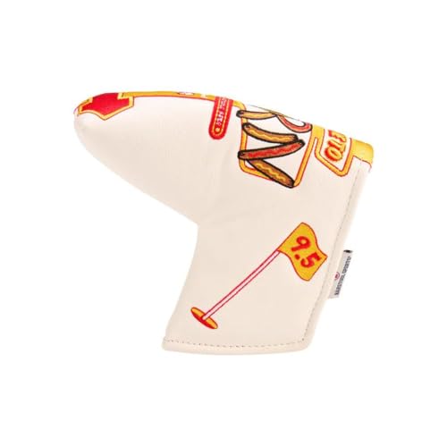 New CMC Design Golf Club Cover - Putter 'Barstool Golf The Turn' in Berry Color with Plush Interior and Faux Leather - for Golfers - Kidsy
