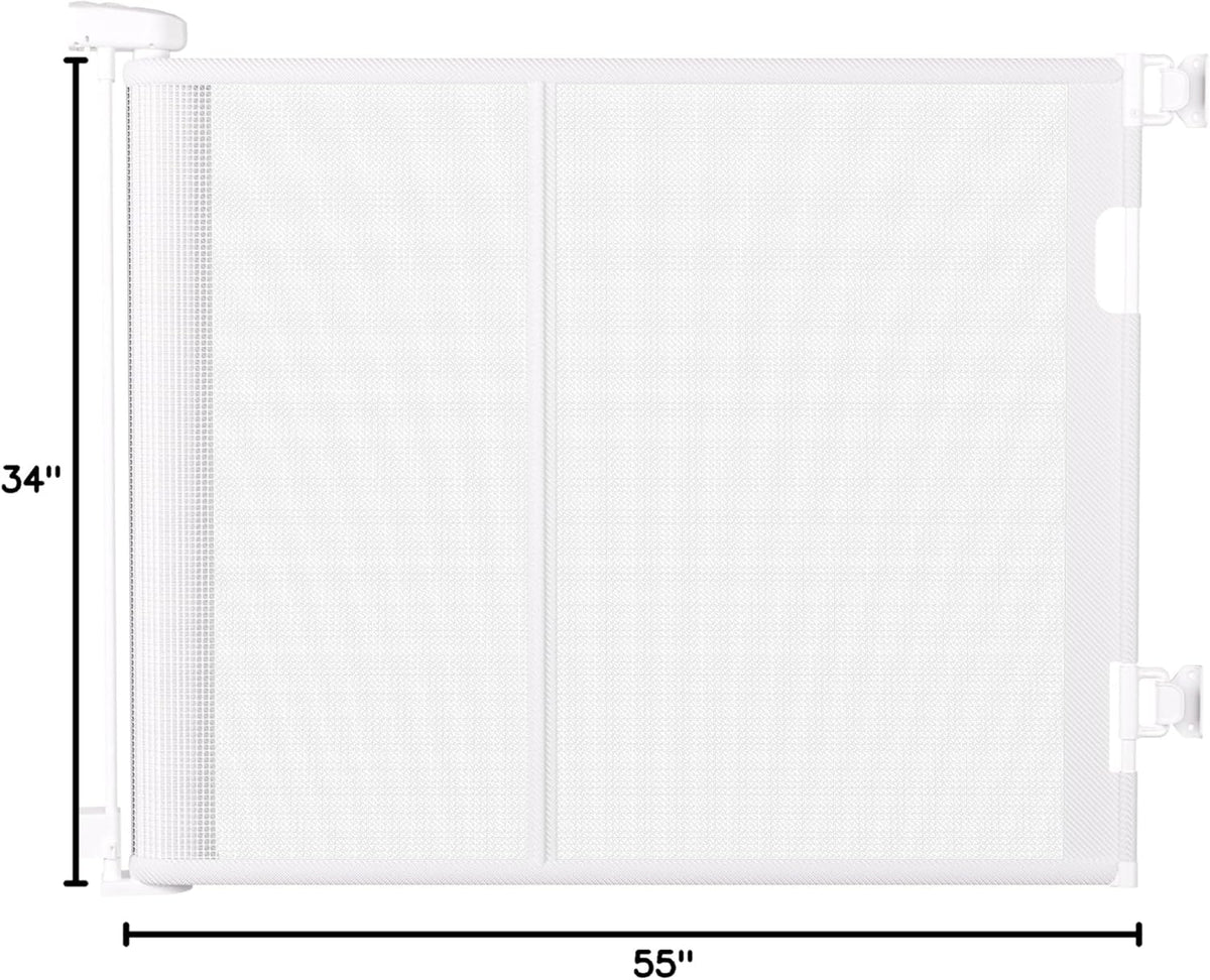 New Colbabe 55 Inches Retractable Baby Gate, 34 Inches Tall Extra Wide Pet Gate for Stairs - Kidsy