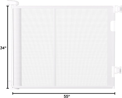 New Colbabe 55 Inches Retractable Baby Gate, 34 Inches Tall Extra Wide Pet Gate for Stairs - Kidsy