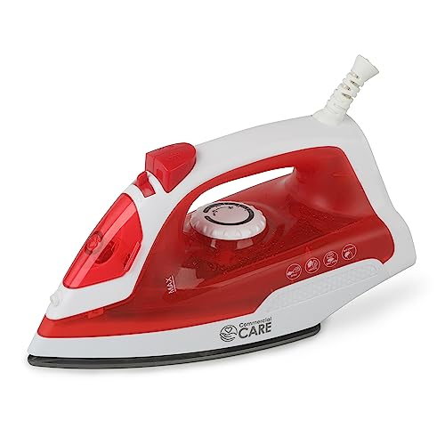 New COMMERCIAL CARE Steam Iron, 1200 Watt Portable Iron (Red) - Kidsy