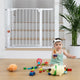 New COMOMY 30" Tall Baby Gate for Stairs Doorways, Fits Openings 29.5" to 40.5" Wide (White) - Kidsy