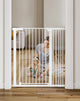New COMOMY 42" Extra Tall Baby Gate for Stairs Doorways, Fits Openings 29.5" to 40.6" Wide (White) - Kidsy