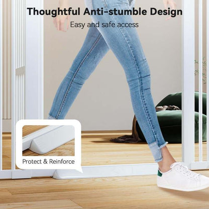 New COMOMY 55.1" Extra Tall & Wide Pet Gate for Cats (29.5 - 40.6" | White) - Kidsy