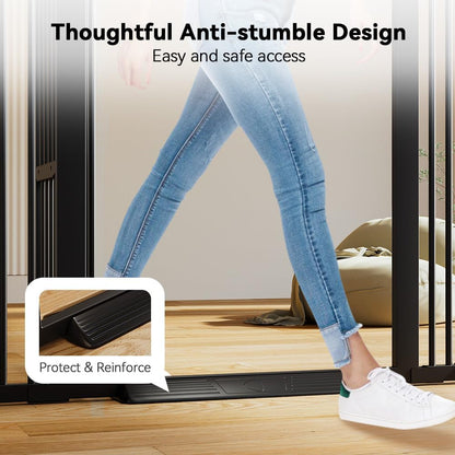 New COMOMY 71" Extra Tall Pet Gate (29.5 - 40.6", Black) - Kidsy