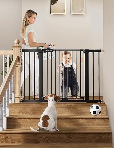 New COMOMY Baby Gate – 30" Tall Extra Wide Auto - Close for Stairs & Doorways - Kidsy