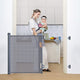 New COMOMY Retractable Baby Gate 55" Extra Wide (Grey) - Kidsy