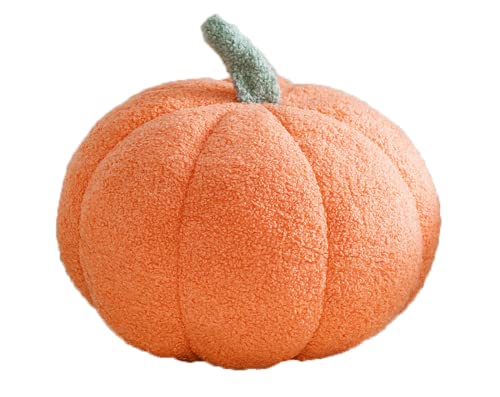 New COSGOO 3D Fluffy Pumpkin Plush Toy, 8" (Orange)