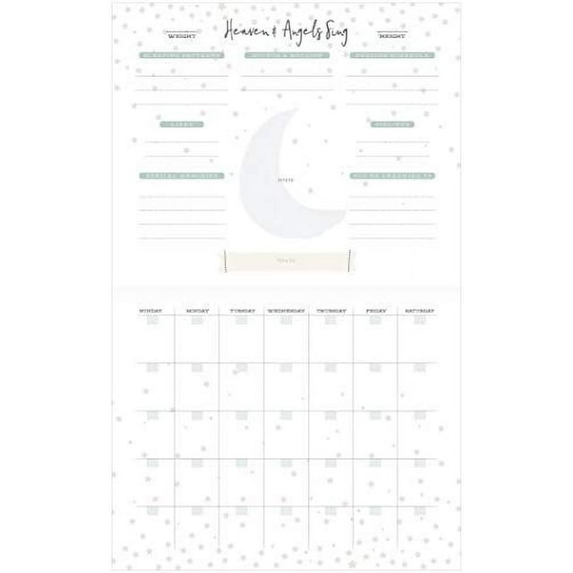 New C.R. Gibson Little Blessing Baby's First Year Calendar Memory Book, 11" x 18" - Kidsy