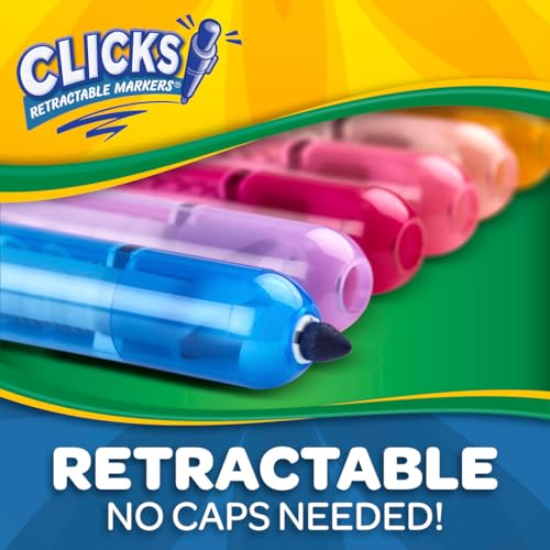 New Crayola Clicks Retractable Tip Washable Markers - Kidsy