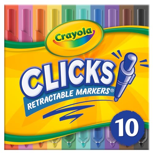 New Crayola Clicks Retractable Tip Washable Markers - Kidsy