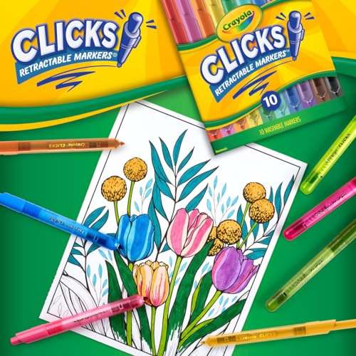 New Crayola Clicks Retractable Tip Washable Markers - Kidsy