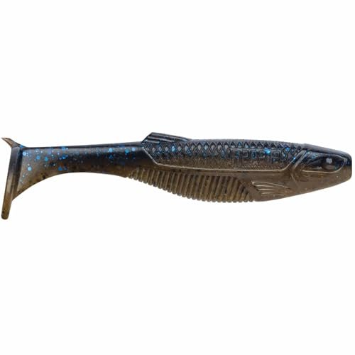 New CrushCity Mayor Soft Plastic Paddle Tail Swimbait, Strong Kicking Action for Swim Jigs, Underspins & Bass Fishing, 3", Black Blue Green Pumpkin - Kidsy