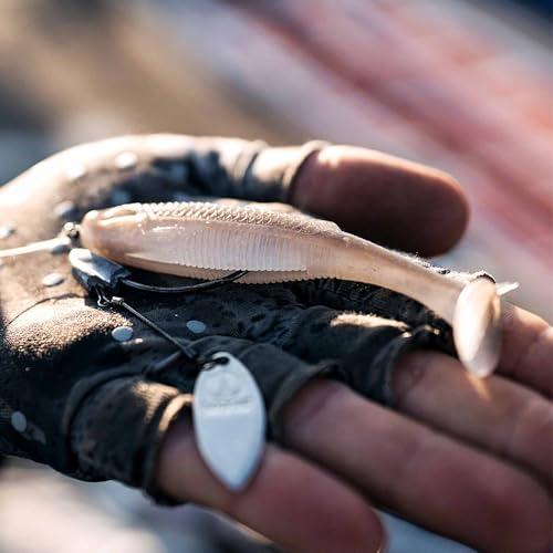 New CrushCity Mayor Soft Plastic Paddle Tail Swimbait, Strong Kicking Action for Swim Jigs, Underspins & Bass Fishing, 3", Black Blue Green Pumpkin - Kidsy