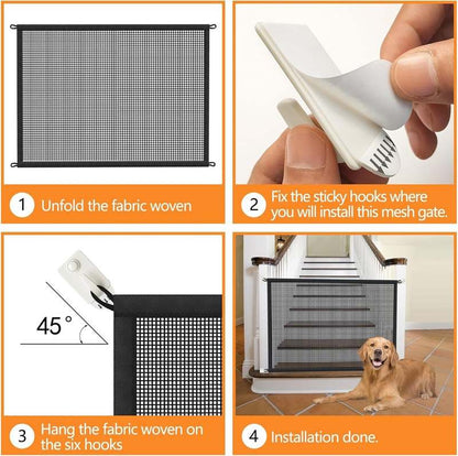 New Cupount Dog Gate Screen Mesh 29" x 30" Pack of 1 (Black) - Kidsy