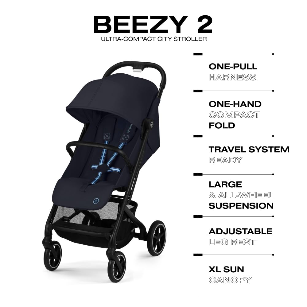 New CYBEX Beezy 2 Compact Travel Stroller (Dark Blue) - Kidsy