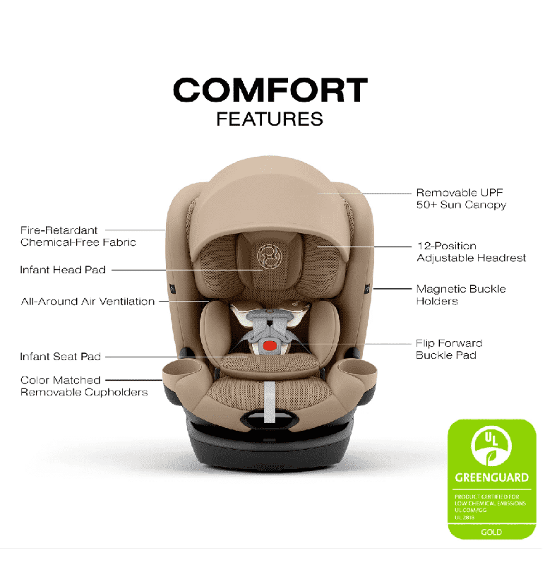New Cybex Callisto G 360 Rotating All - in - One Convertible Car Seat (Almond Beige) - Kidsy