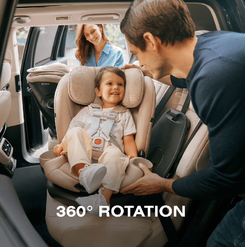 New Cybex Callisto G 360 Rotating All - in - One Convertible Car Seat (Almond Beige) - Kidsy