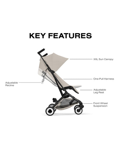 New Cybex Libelle Lightweight Compact Travel Stroller (Dune Grey) - Kidsy