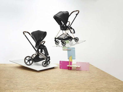 New Cybex Mios 2 Complete Stroller (True Red Seat with Chrome/Brown Frame) - Kidsy