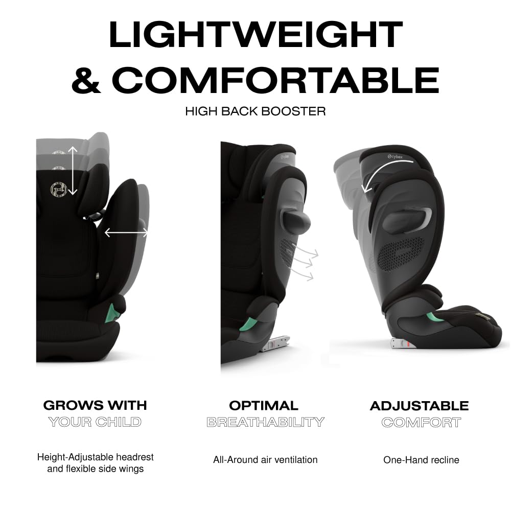 New CYBEX Solution G2 Folding Travel Booster with Foldable Design (Moon Black) - Kidsy