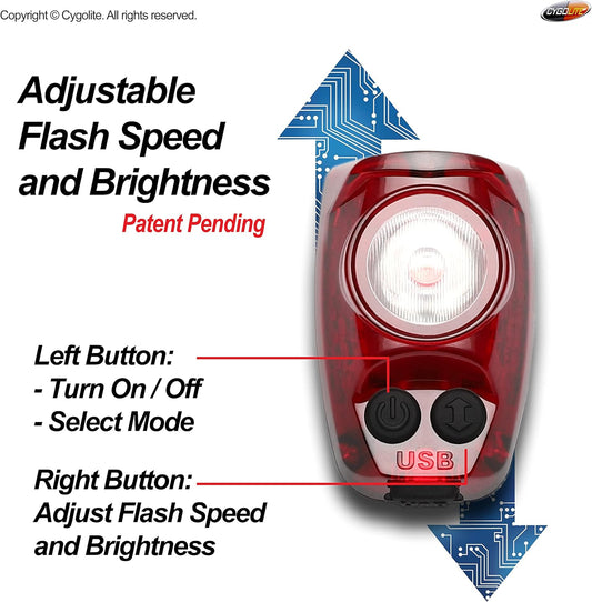 New Cygolite Hotshot Pro 200 Lumen USB Rechargeable Bike Tail Light - Kidsy