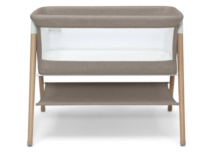 New Delta Children Bondi Beechwood Bedside Bassinet (Tan) - Kidsy