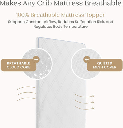 New Delta Children Breeze Breathable Crib Mattress Topper - Kidsy