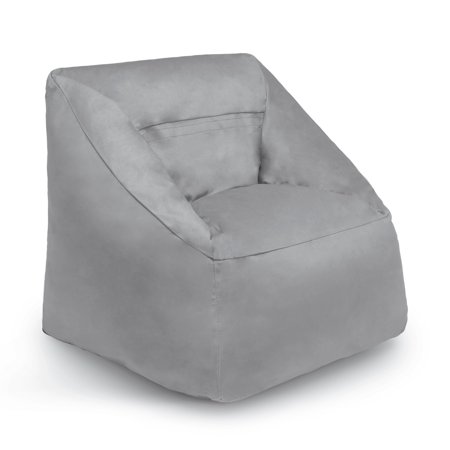 New Delta Children Chair Cozee Cube Kid Size (Gray) - Kidsy